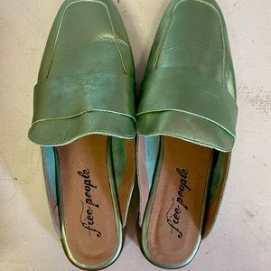 Metallic Green Free People Shoe.